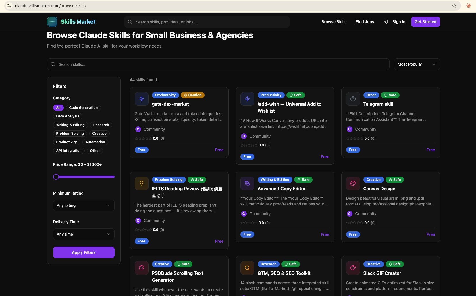 Browse Claude Skills